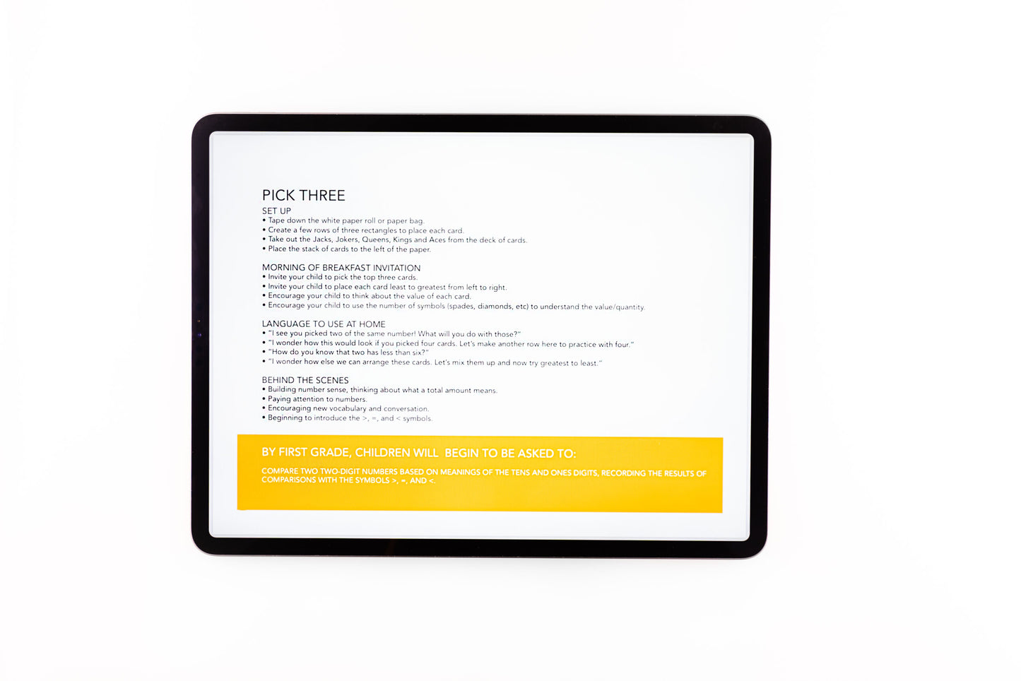 PDF BIG KID Activity Cards